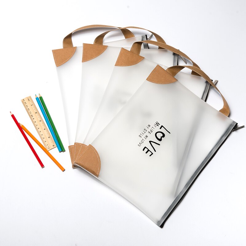 A4 Envelop Draagbare Transparante Envelop Pvc Rits Test Kit Bestand Cover School En Kantoorbenodigdheden