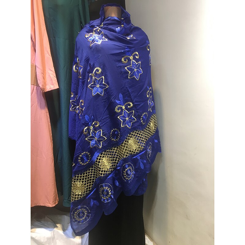 Kashkaha muslimsk afrikansk dubai bomuld pashmina for bede broderi ring stjerne sjal wrap kemisk blonder stjålet net tørklæde pandebånd: Fotofarve 6