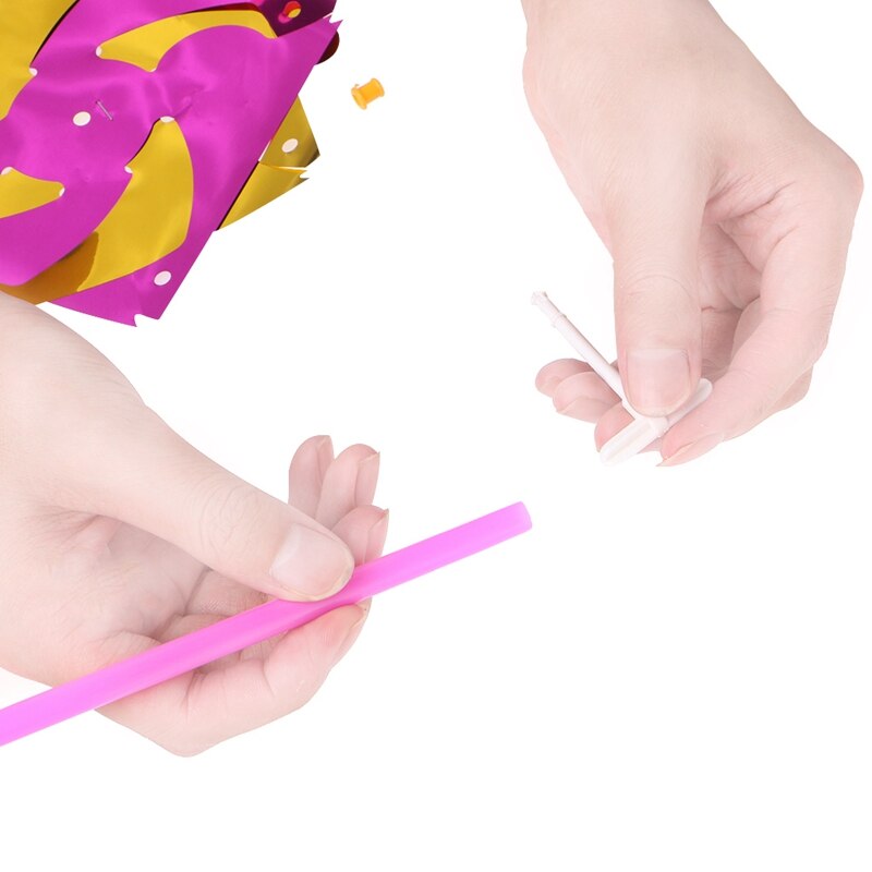 Molinete Molino de plástico giratorio para niños, de juguete de decoración para césped y jardín, 10 Uds., XX9E