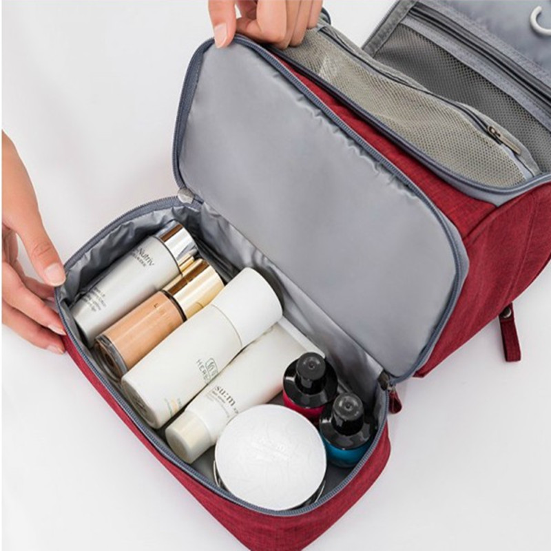 Men Hanging Hook Cosmetic Bag Travel Necessarie Large Toiletry Storage Women Makeup Vanity Cases Organizer Beauty Wash Pouch
