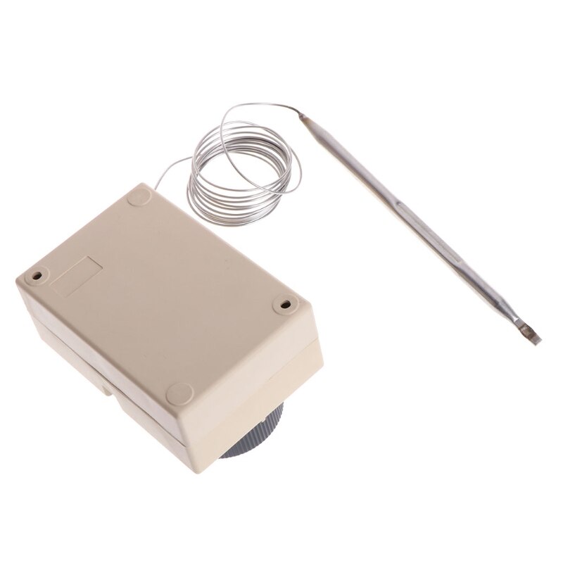 AC220V 0-40℃ Temperature Switch Capillary Thermostat Controller w waterproof box