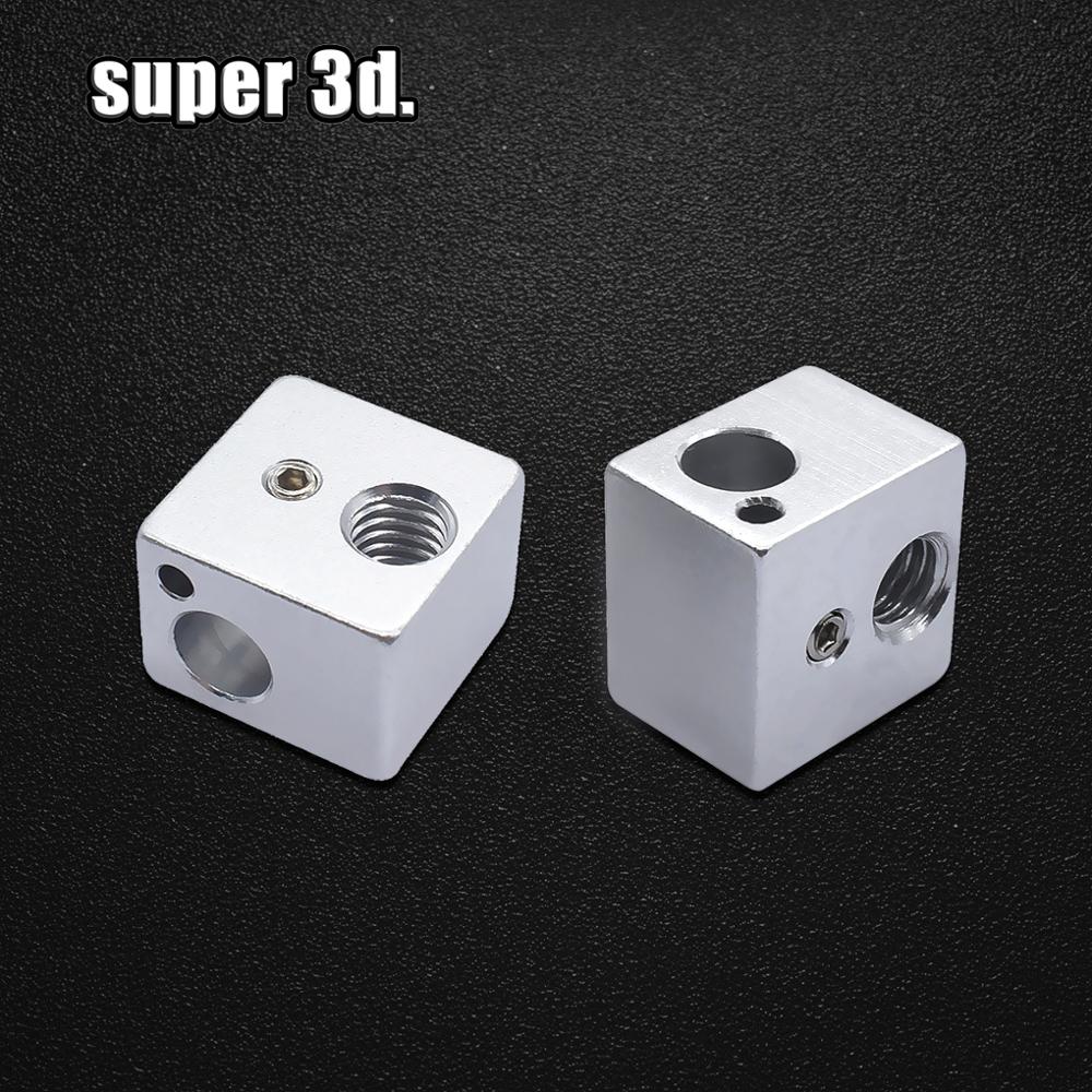 2 stuks verwarming blok V5 Verwarmde Aluminium Blok 16*16*12 MM voor 3D printer Extruder j- hoofd hotend kossel en prusa i3