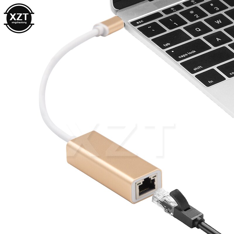 USB Ethernet Adapter USB C Typ-C Netzwerk Karte zu RJ45 Lan verdrahtet für MacBook Fenster 8/10 Laptop 10 m/100 M/100 0M Aluminium legierung