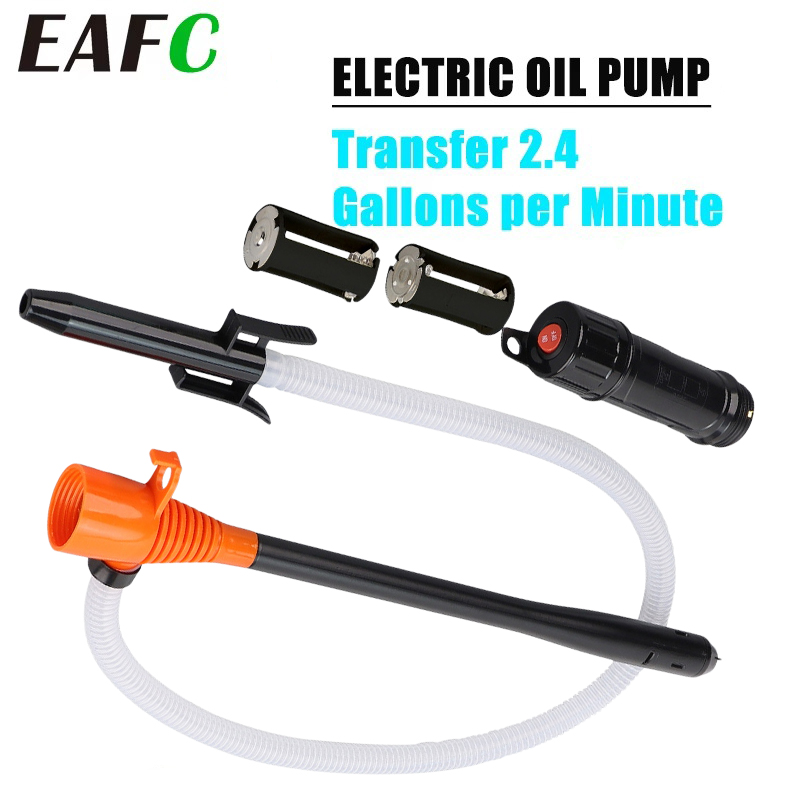 EAFC Car Transfer Pump Battery Powered Fuel Oil Pump Control Nozzle Portable Handheld Liquid Transfer Pump For Gas Diesel Pump