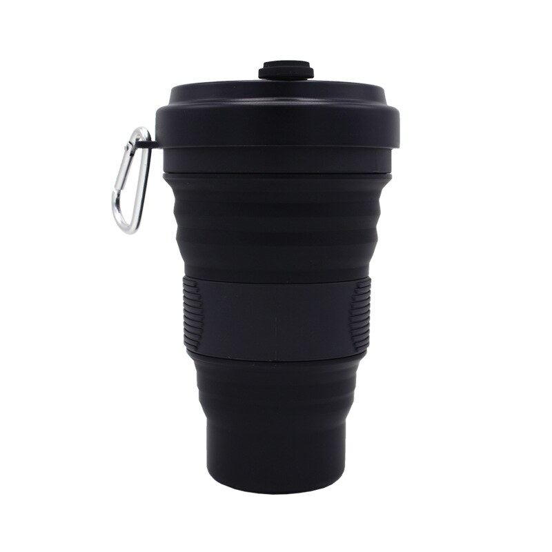 550ml Folding Silicone 10 kleur Draagbare Siliconen Telescopische Drinken Inklapbare koffie cup vouwen silica cup met Deksels Reizen: Style 1