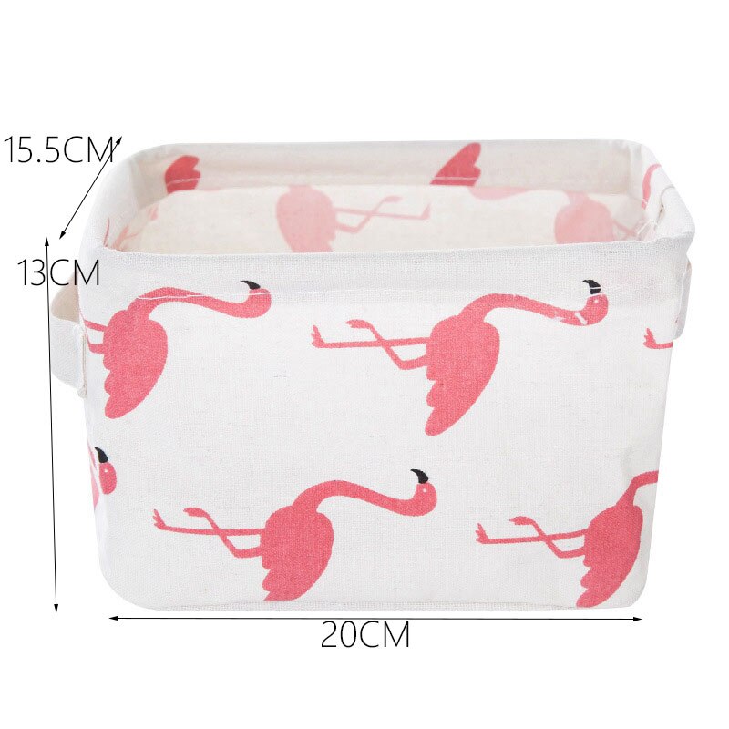 Linen Desktop Storage Basket Sundries Toy Storage Box Organizer Cosmetic Book Organizer Home Office Stationery Container Basket: 8