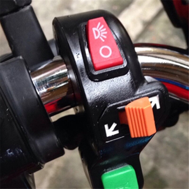 Universal Motorcycle Handlebar Switch Control Button 3 in 1 Headlight Turn Signal Horn Button For Dirt Bike Moped