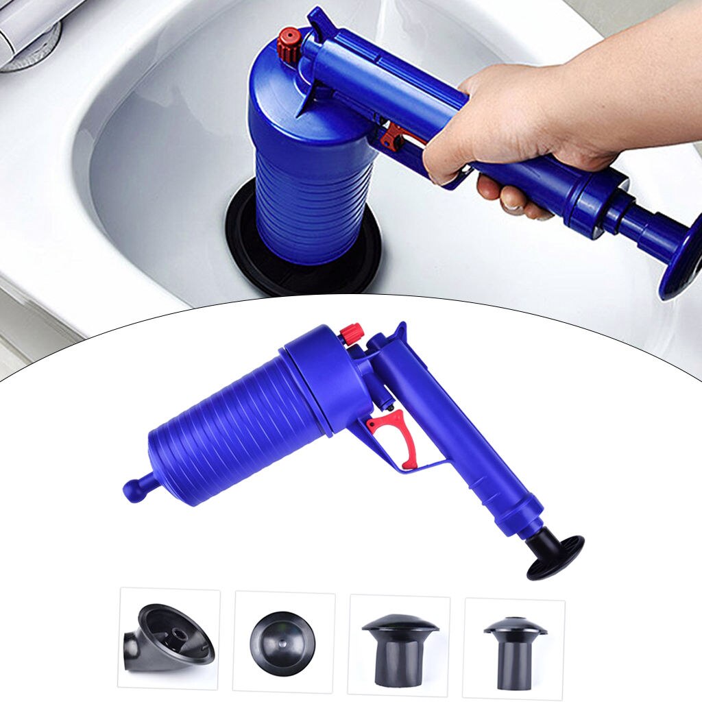 Inflador de alta presión de aire para inodoro, desatascador, limpiador de desagüe, fregadero, ducha y bañera