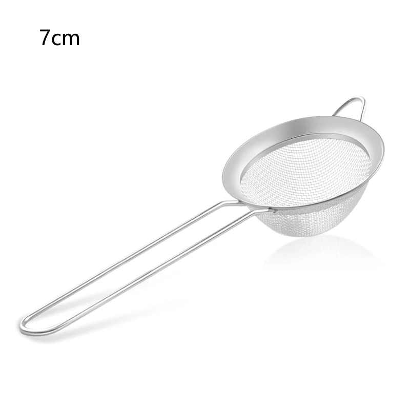 1/3/4 stks/set Roestvrij Staaldraad Fijnmazige Olie Zeef Meel Vergiet Zeef Zeef Gebak Bakken gereedschap Keuken Accessoires: Black