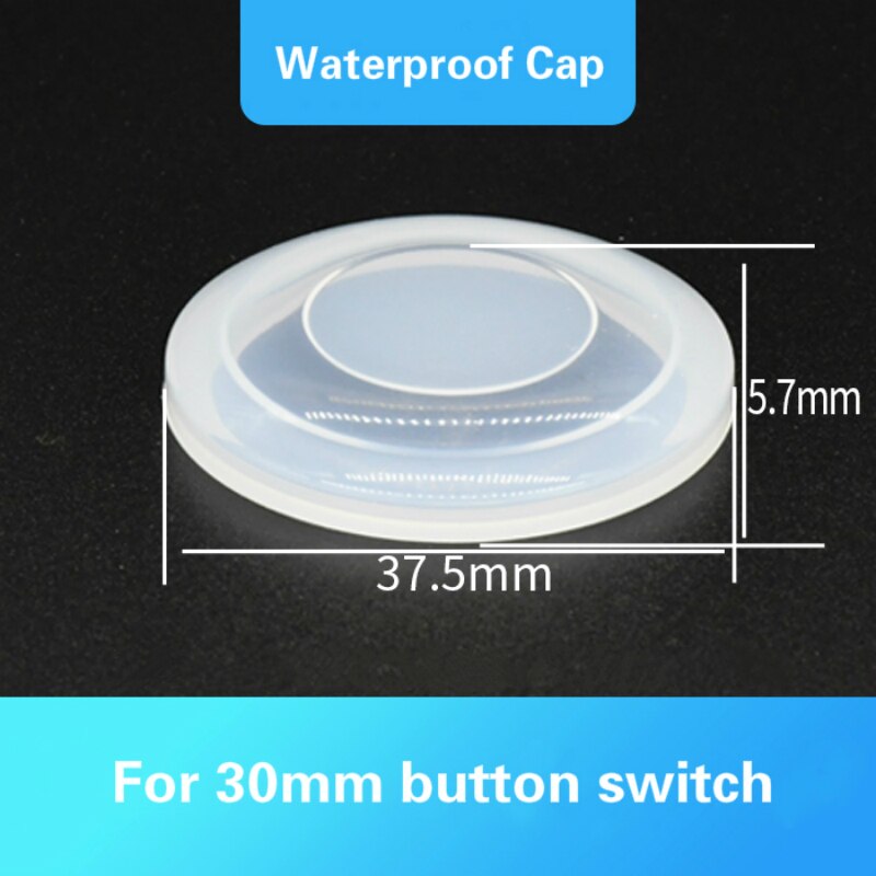 Capuchon étanche à bouton-poussoir en métal, 12mm 16mm 19mm 22mm 25mm 30mm, housse de protection en Silicone, anti-poussière: for 30mm