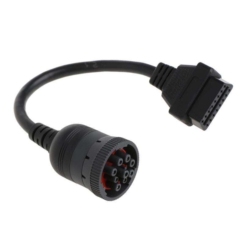 Auto J1939 Deutsch 9 Pin Naar OBD2 Obd 16 Pin De Diagnostiek Connector Kabel 781B: Default Title