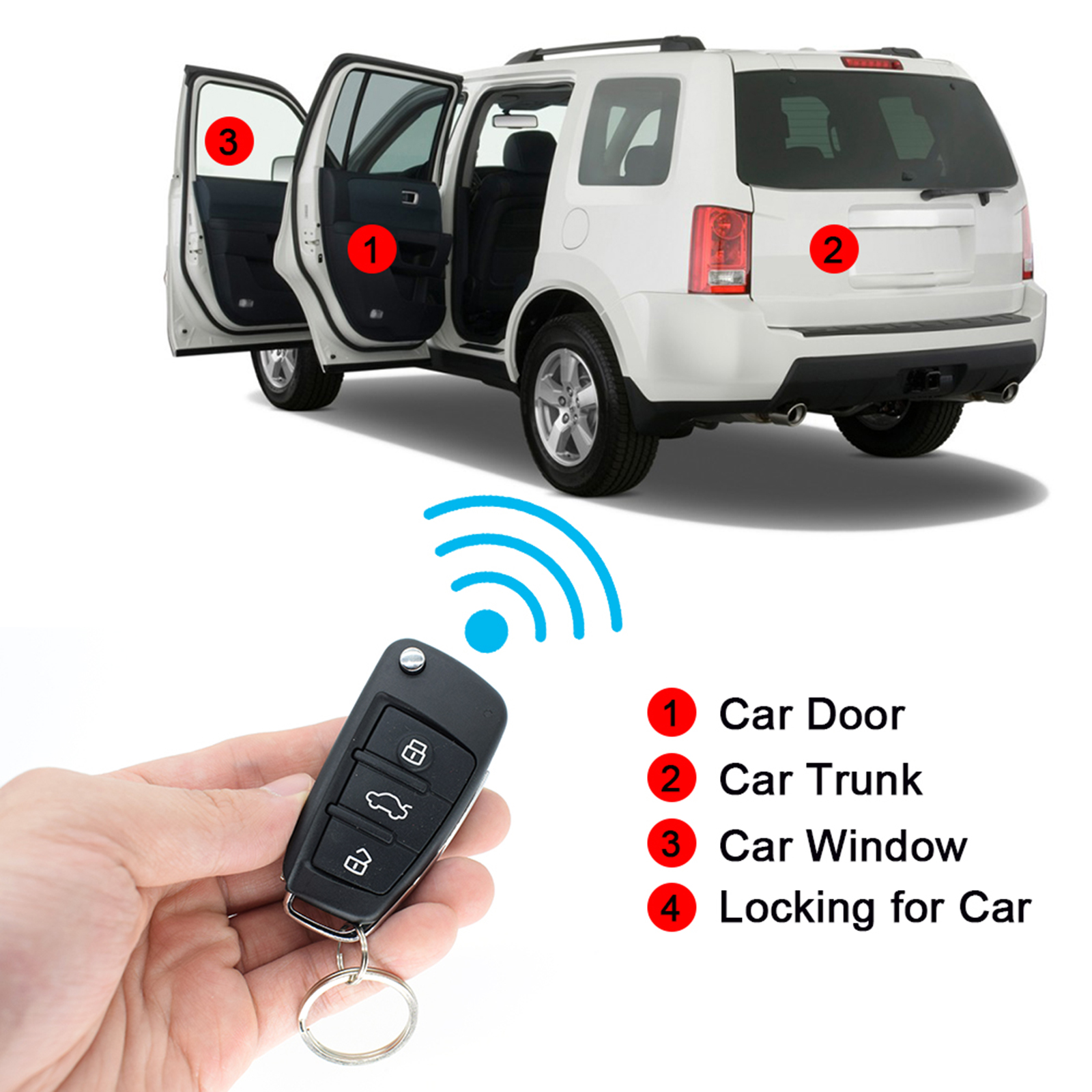 Kit central remoto universal para carro, fechadura de porta, sistema de entrada sem chave, alarme de porta automática, chave de controle de segurança