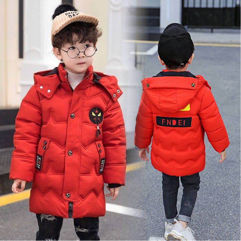 Veste d'hiver en Polyester pour garçon, manteau d'extérieur épais à la , à capuche, Slim, nouvelle Version coréenne,