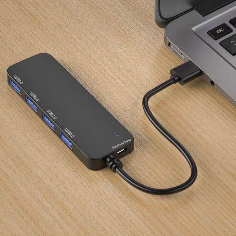 Centrum USB 3.0 4 porty stacja dokująca USB 2.0 zewnętrzny rozdzielacz z gniazdo ładowania mikro USB z konwerterem typu C