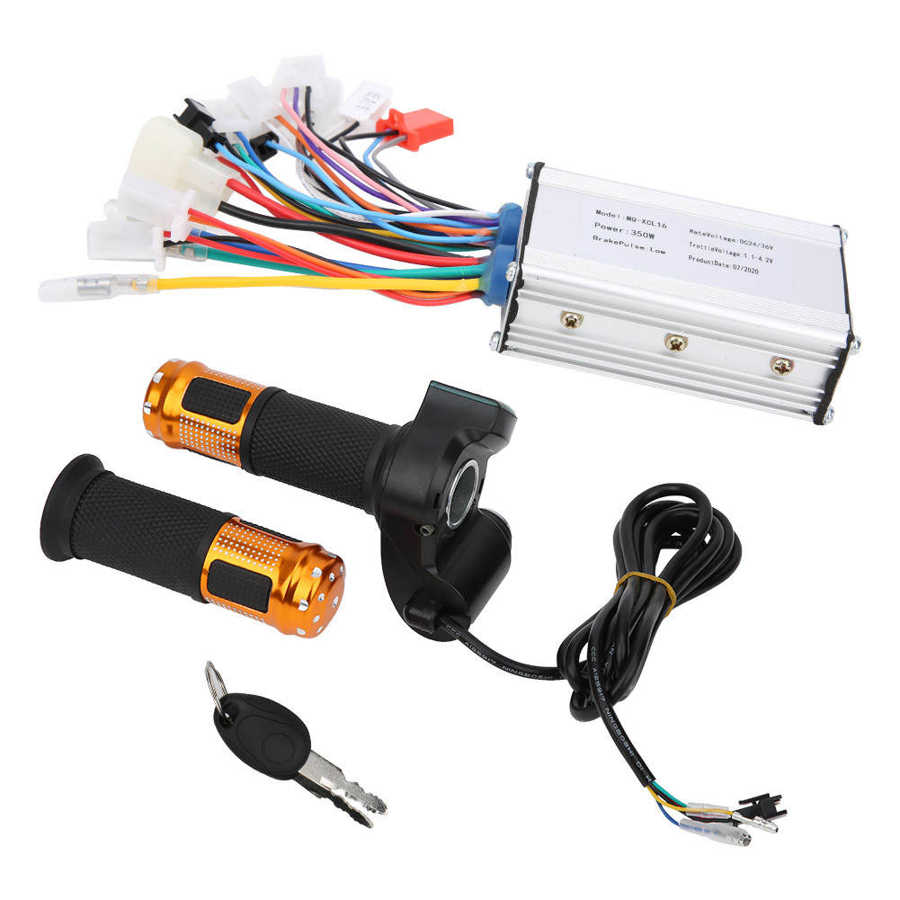 Controller 24V/36V 350W Electric Bike Brushless Controller Digital Display Throttle Handle with Lock