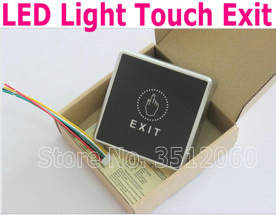 Touchable Exit button, LED Light Inbuilt Touch Release Button, sensor light button For Access Control system, Door Locker exit