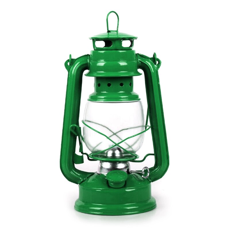 Retro Classic Kerosene Lamp Dimmable Lanterns Wick Vintage Portable Camping Light Outdoor Decoration: 5AC203402-GN