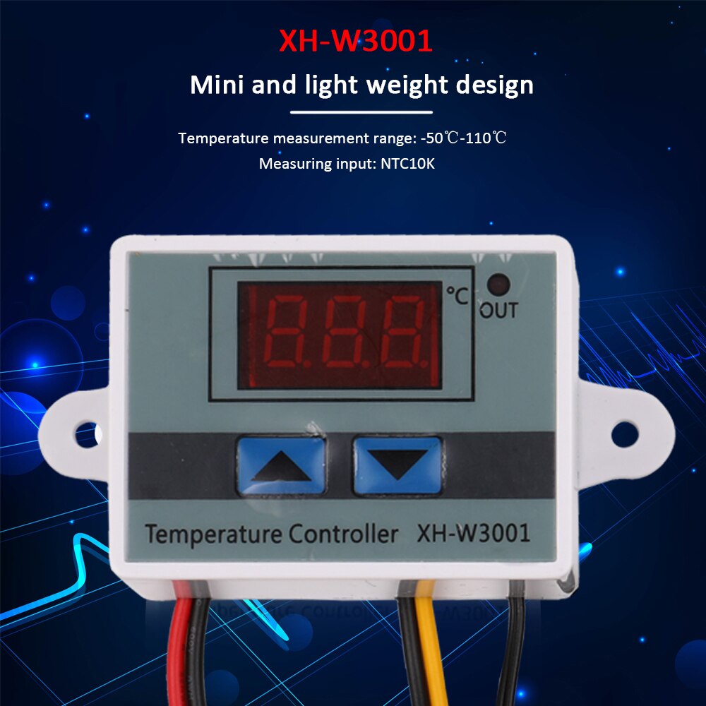 Microcomputer Digital Temperature Controller Thermostat Intelligent Electronic Temperature Control Switch Thermostat 12V 220V