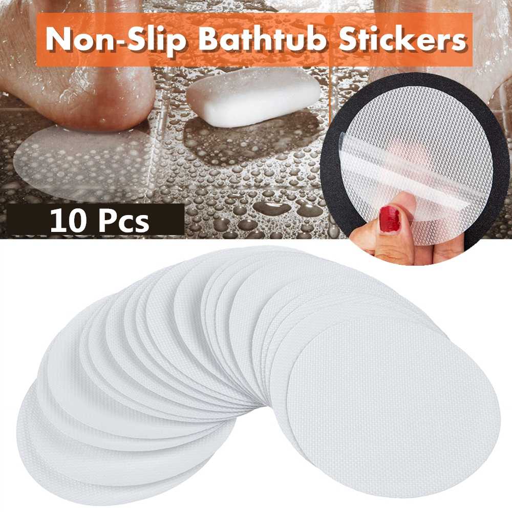 10pz anti scontrino Vasca Da Bagno Colorato Fiore di auto-Adesivo Antiscivolo Vasca Da Bagno Zerbino Vasca Da Bagno Antiscivolo Adesivi vasca da bagno Vasca Da Bagno: bianca