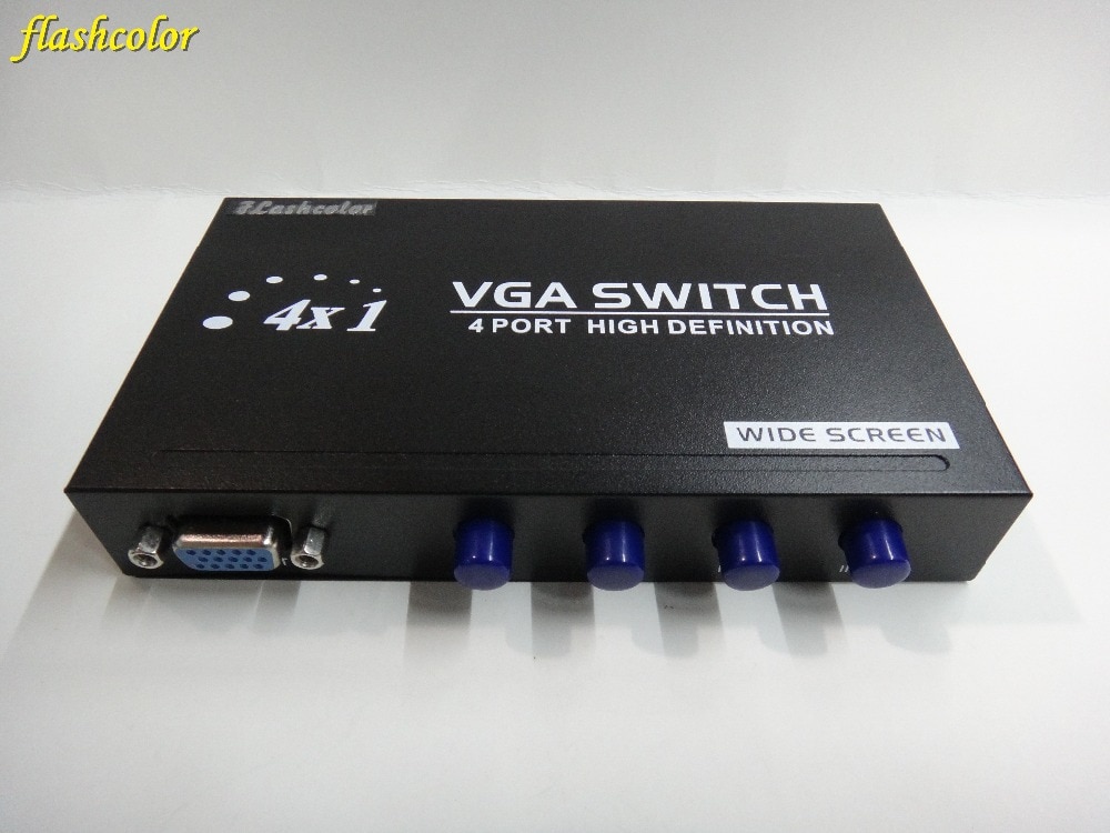 Flashcolor Neue 4 Häfen 4 Bis 1 VGA Splitter schalten Kasten