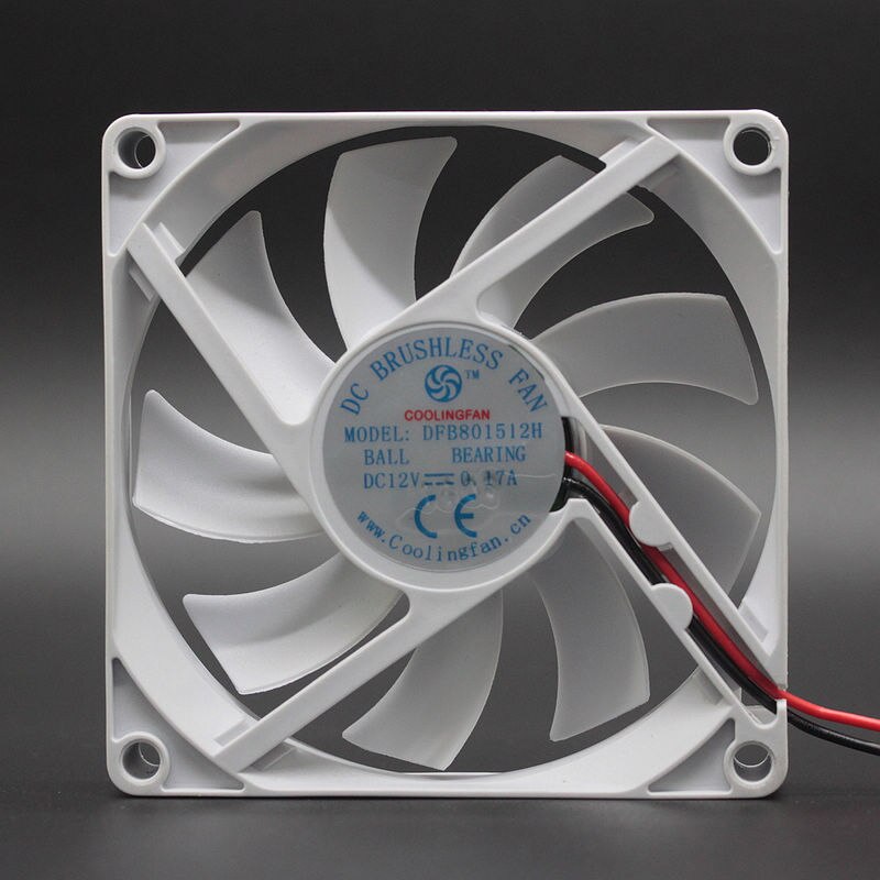 Dfb801512h duplo rolamento de esferas 8cm mudo grande volume de ar 8015 computador caso ventilador refrigeração cpu refrigeração 12v 80*80*15mm