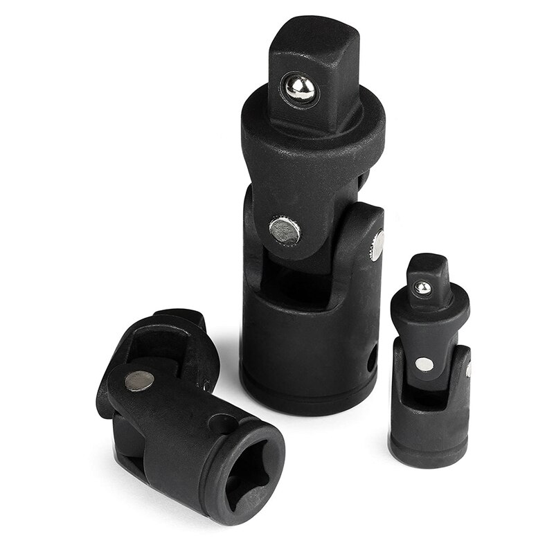 Kogelgewricht Impact Socket Set | 3Pc 1/4 Inch 3/8 Inch 1/2 Inch Drive Universal Carbon Staal Kruiskoppeling slagmoersleutel