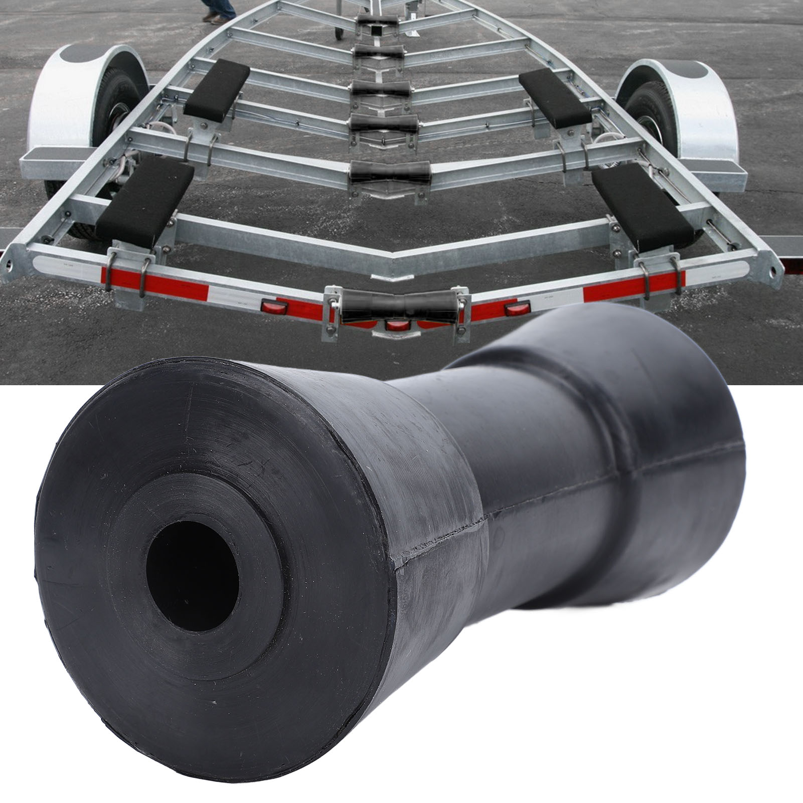 Boot Trailer Kiel Roller Marine Kiel Roller 6 Inch Marine Kiel Roller Zware Pu Zwarte Boot Trailer Roller Voor Boottrailer