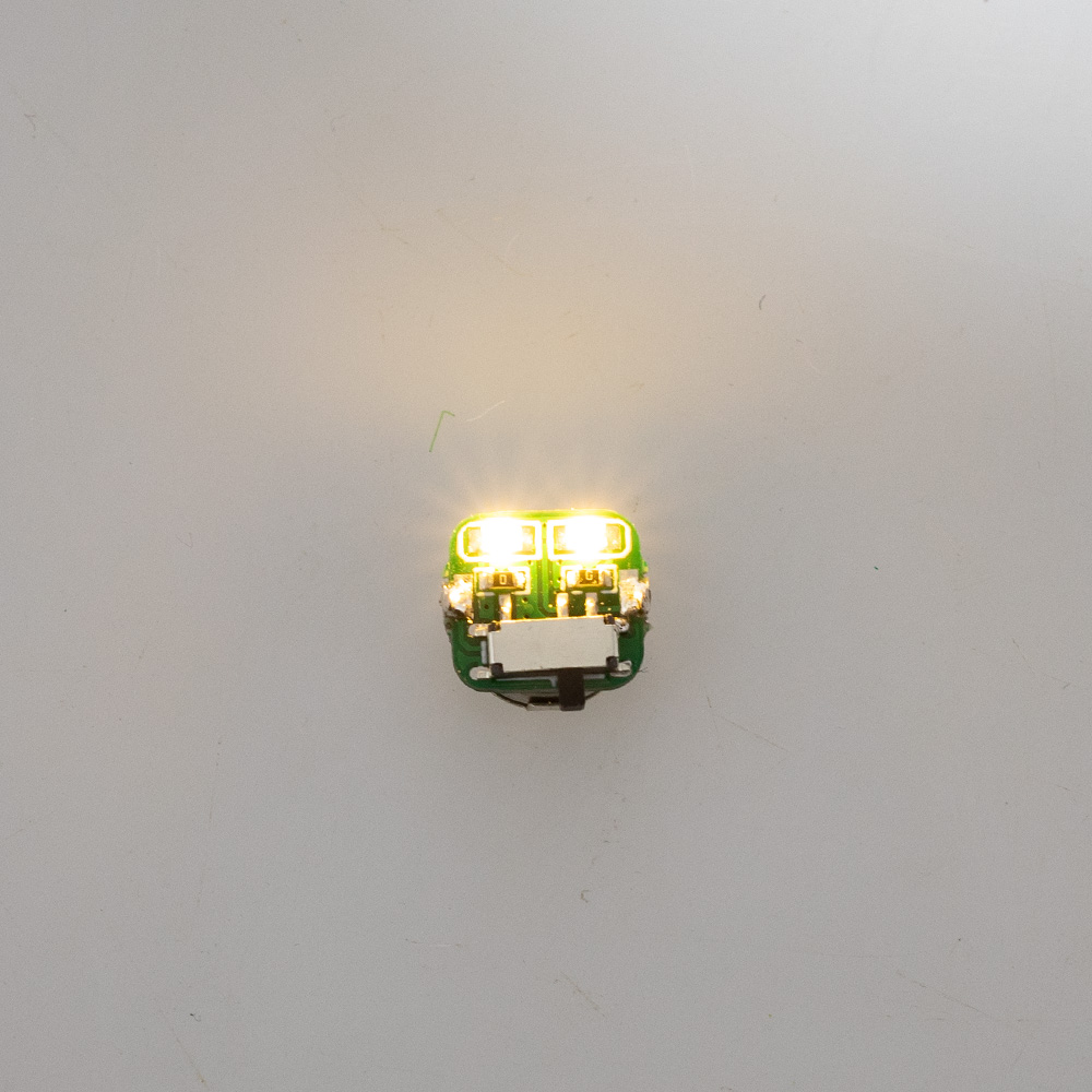 2 stk. enkelt/dobbelt led-lampe med kontaktstyring, ingen magnet nødvendig, flerfarvede valgmuligheder til gør-det-selv-modelbygning: Sort