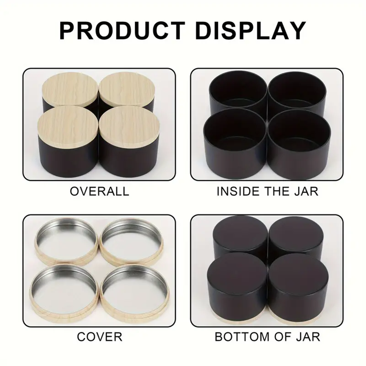 12 Uds. De latas para velas de 4oz con tapas, Kit de tarros para velas redondas de Metal para velas sueltas, utilizado para almacenamiento DIY, suministros para fabricación de velas,