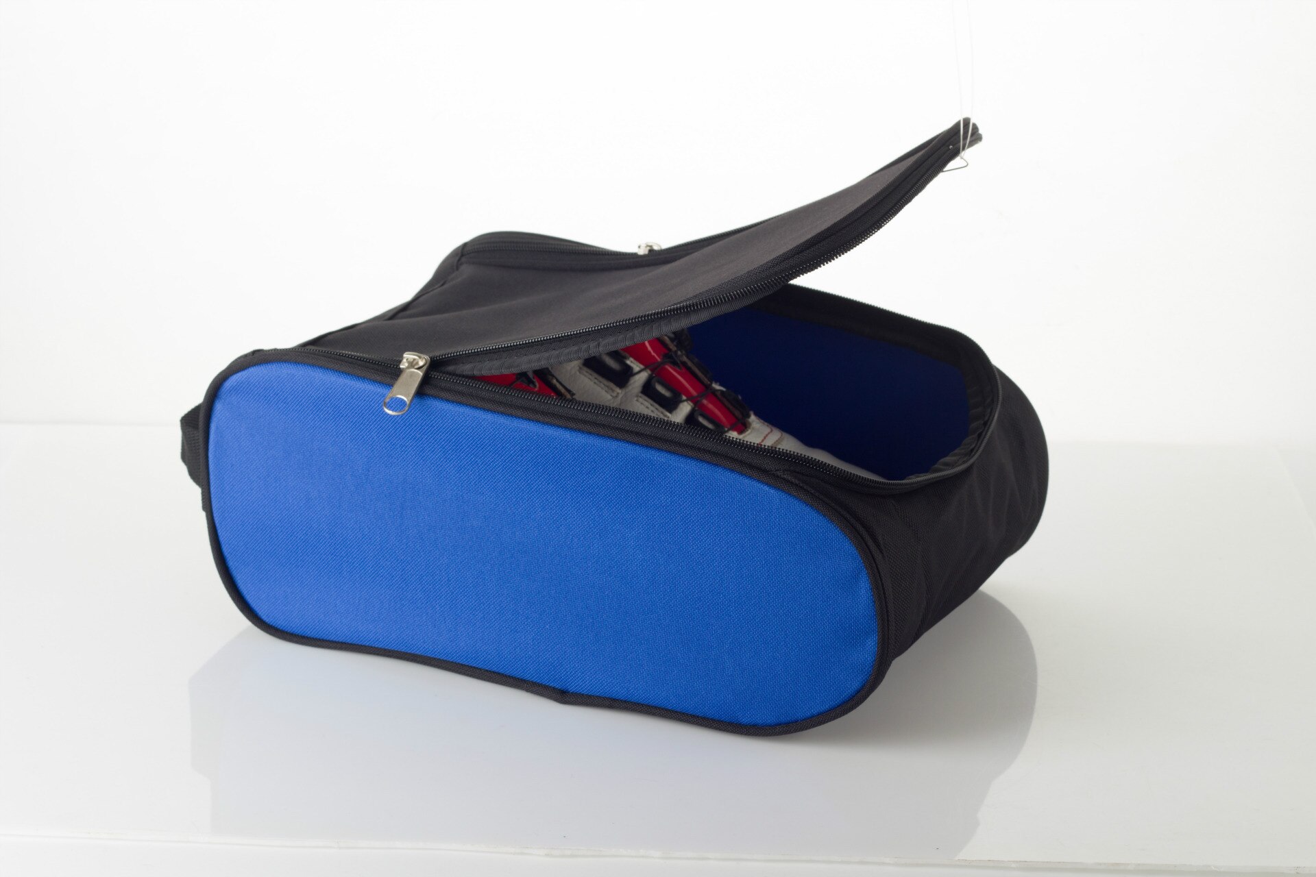 Bolsa de zapatos de Golf para hombre, paquete de zapatos de viaje para recibir, zapatillas de Golf para correr, ropa de Golf para hombre: black blue  A