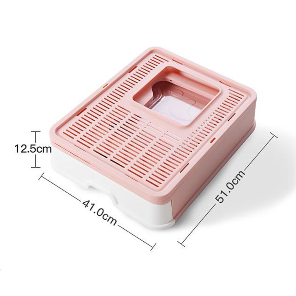 Cat Litter Box Large Litter Tray Cats Kitten Toilet Two Entrances Pan Bedpan Portable Kitten Clean Toilette Sand Box Container