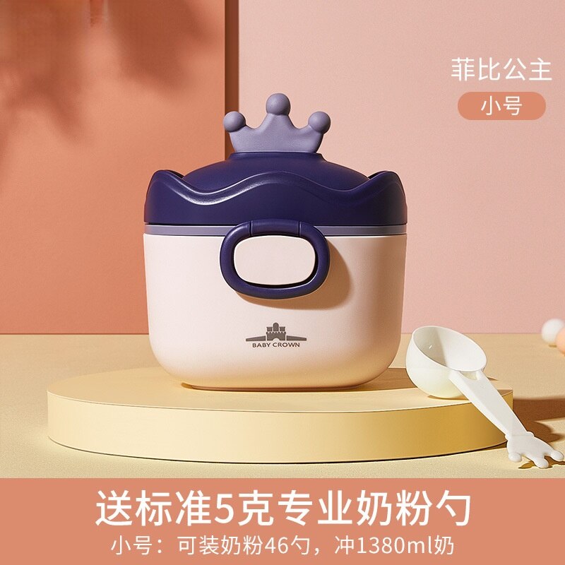 Portable Baby Food Storage Box BPA Free Formula Dispenser Cartoon Infant Milk Powder Box Toddler Snacks Cup Container: Pink S