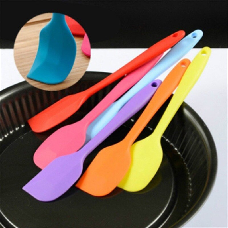  Heat Resistant Integrate Handle Silicone Spoon Scraper Kitchen Utensil Turners Spatula Pan Spatula Cake Kitchen Cooking Tool