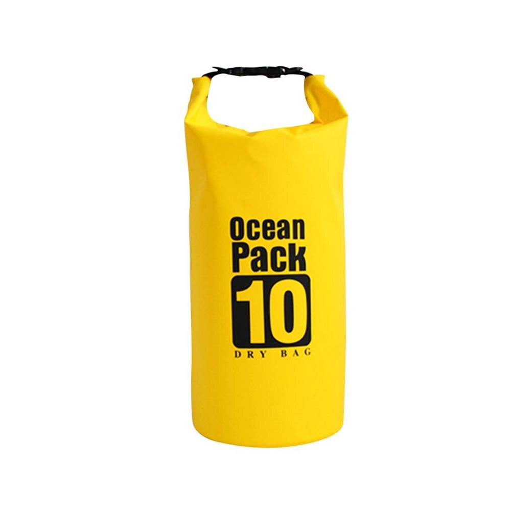 Waterdichte Sport Dry Bag Roll Top Afneembare Schouderbanden Opbergtas Kanoën, Strand, Kamperen En Vissen 10L: gele kleur