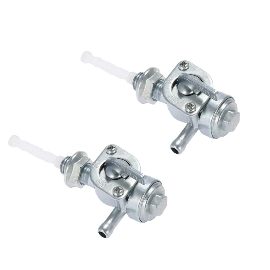 2Pieces On/Off Fuel Shut Off Valve Tap Switch M10x1.25 Gas Fuel Tank Switch