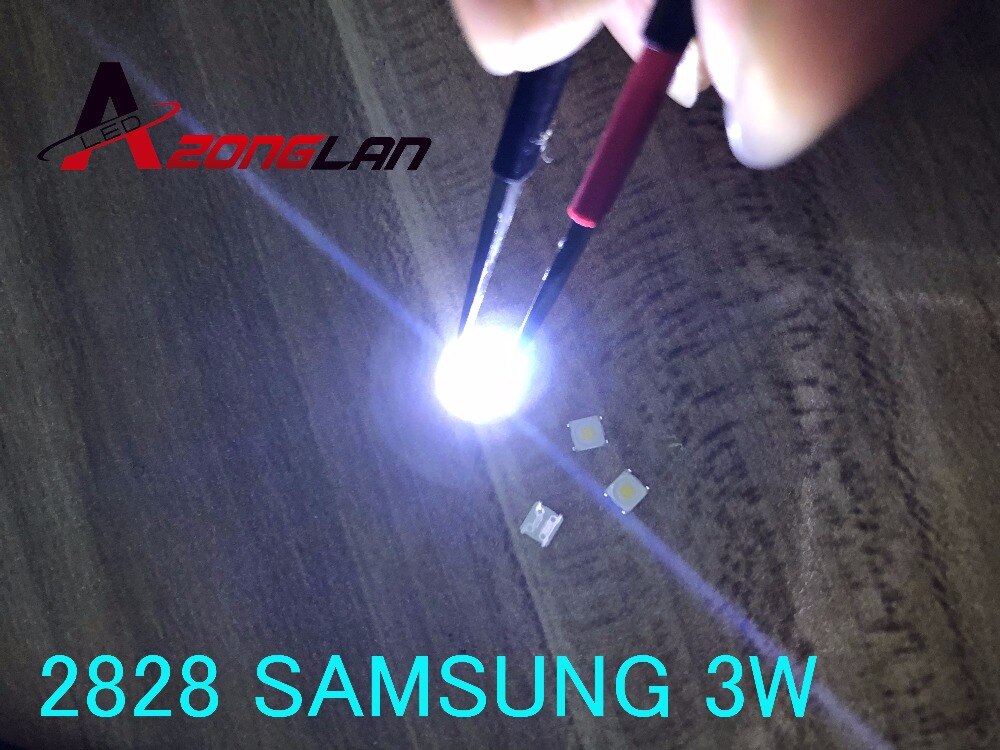 Rétroéclairage LED pour SAMSUNG TV, 100 pièces, Application, puce de rétroéclairage, 3255 1.5W, 3V 2828, blanc froid, LCD TV