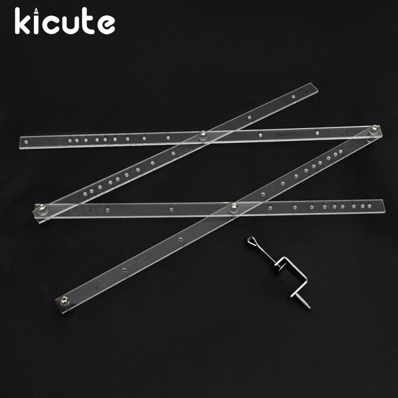Kicute Excellent 50cm Scale Folding Ruler Artist Pantograph Copy Rluers Draw Enlarger Reducer Tool for Office School Supplies