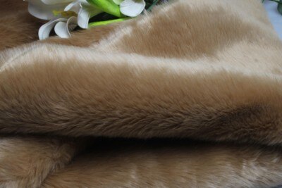 1300G Hoogwaardige Verdikte Imitatie Konijnenbont Stof Voor Kabinet Tafelkleed Bontkraag Tapijt Decoratieve Pluche 0.5X1.8M: Camel