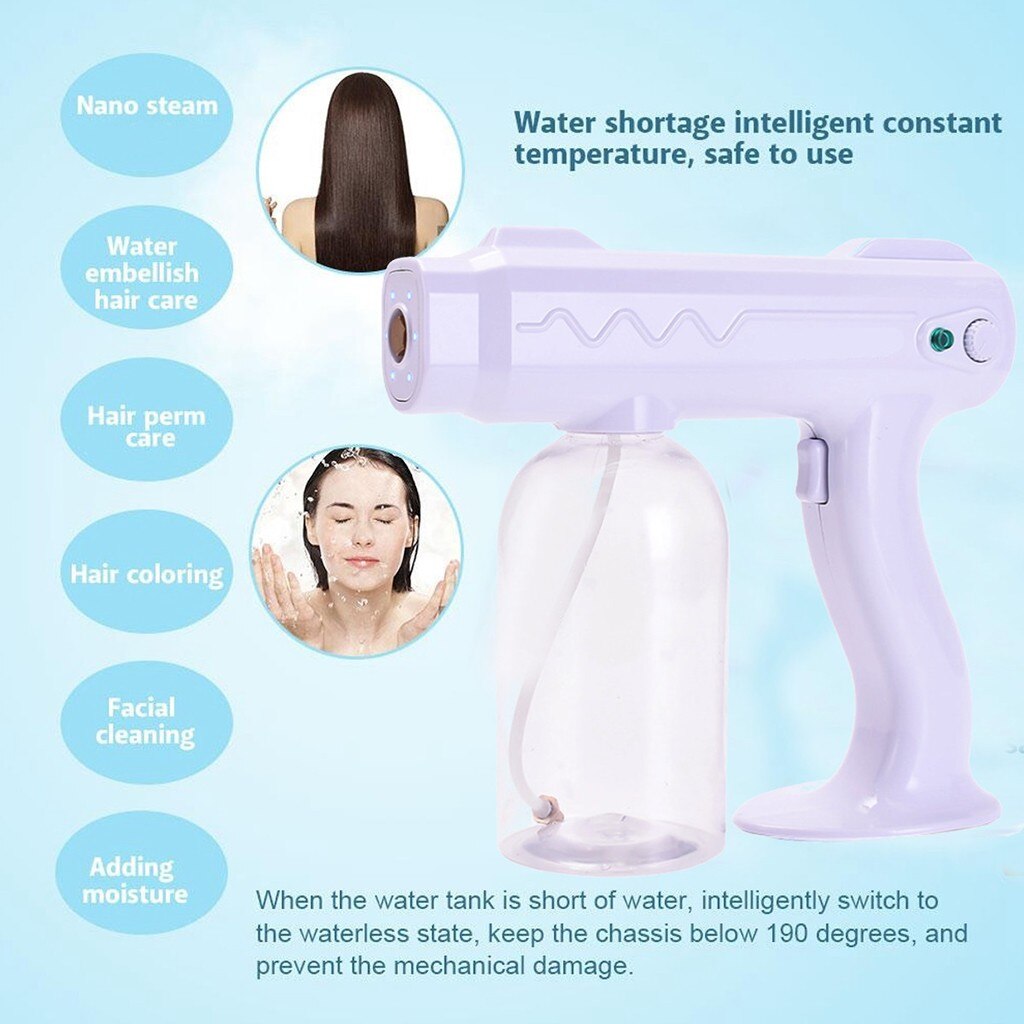 800ml Blue Light Nano Steam Atomizing Fogger Disinfection Sprayer With Battery Atomizing Fogger Machine Steam Spray Guns