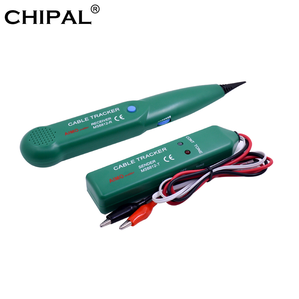 Chipal aimo  ms6812 lan tester telefon telefon wire tracer netværk kabel tracker til utp stp cat 5 cat 6 rj45 rj11 line finder værktøj