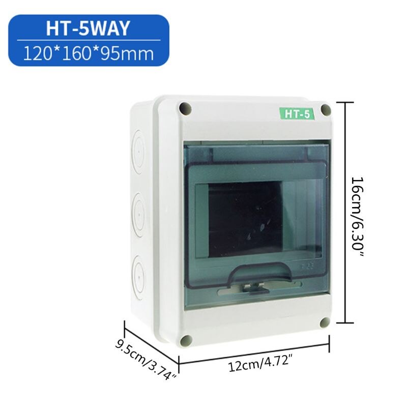 5/8/12/15/18/24Ways Electrical Distribution Box Waterproof Junction Wire Box: 5 ways