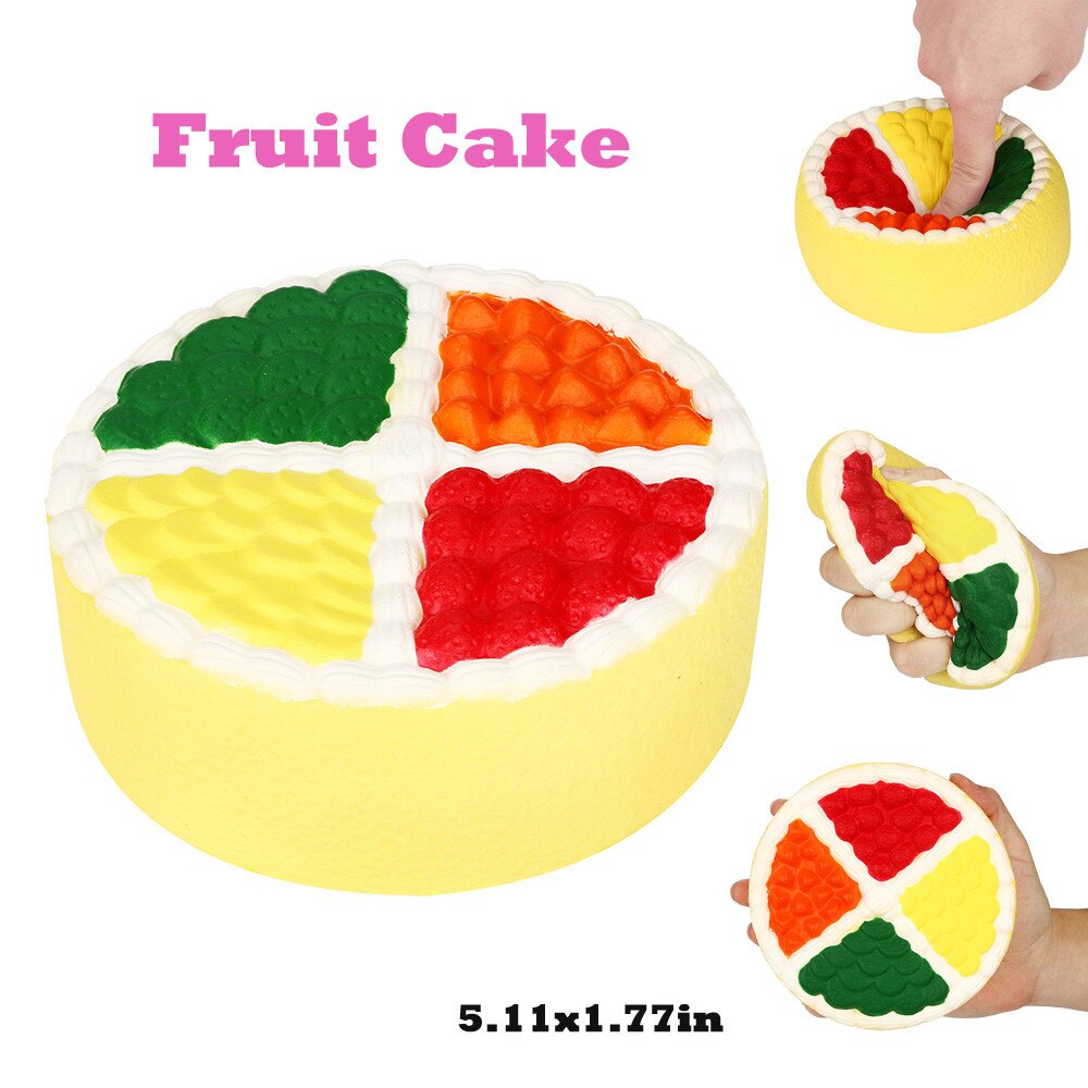 Fruit Cake Squeeze Druk Speelgoed Stress Reliever Fruit Cake Scented Super Langzaam Stijgende Kids Toy Leuke Squeeze Speelgoed L113