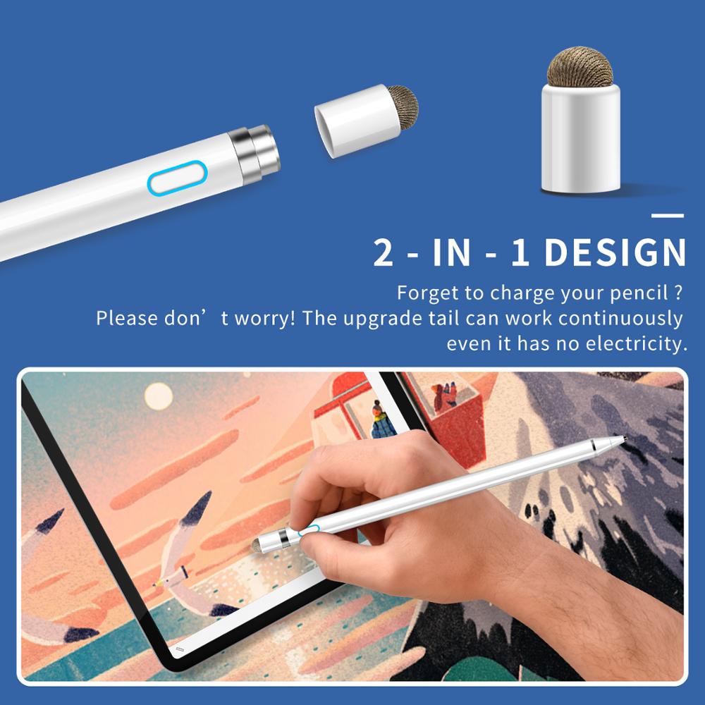 Voor ipad potlood stylus til apple pen ipad air 2 voor apple potlood 1 2 screen touch pen stylus tablet pen + houder