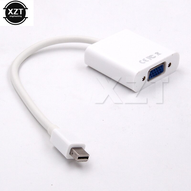Thunderbolt mini dp til vga adapter kabel displayport konverter han til hun 1080p til hdtv skærm macbook projektor pc