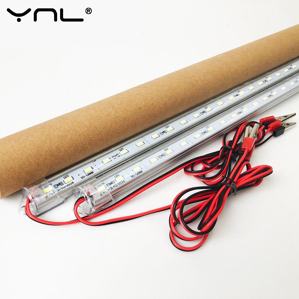 YNL LED Buis Lamp 12V SMD 5730 Plastic Fluorescerende Licht Buis Hoge Helderheid 50cm LED Wandlamp Koud wit