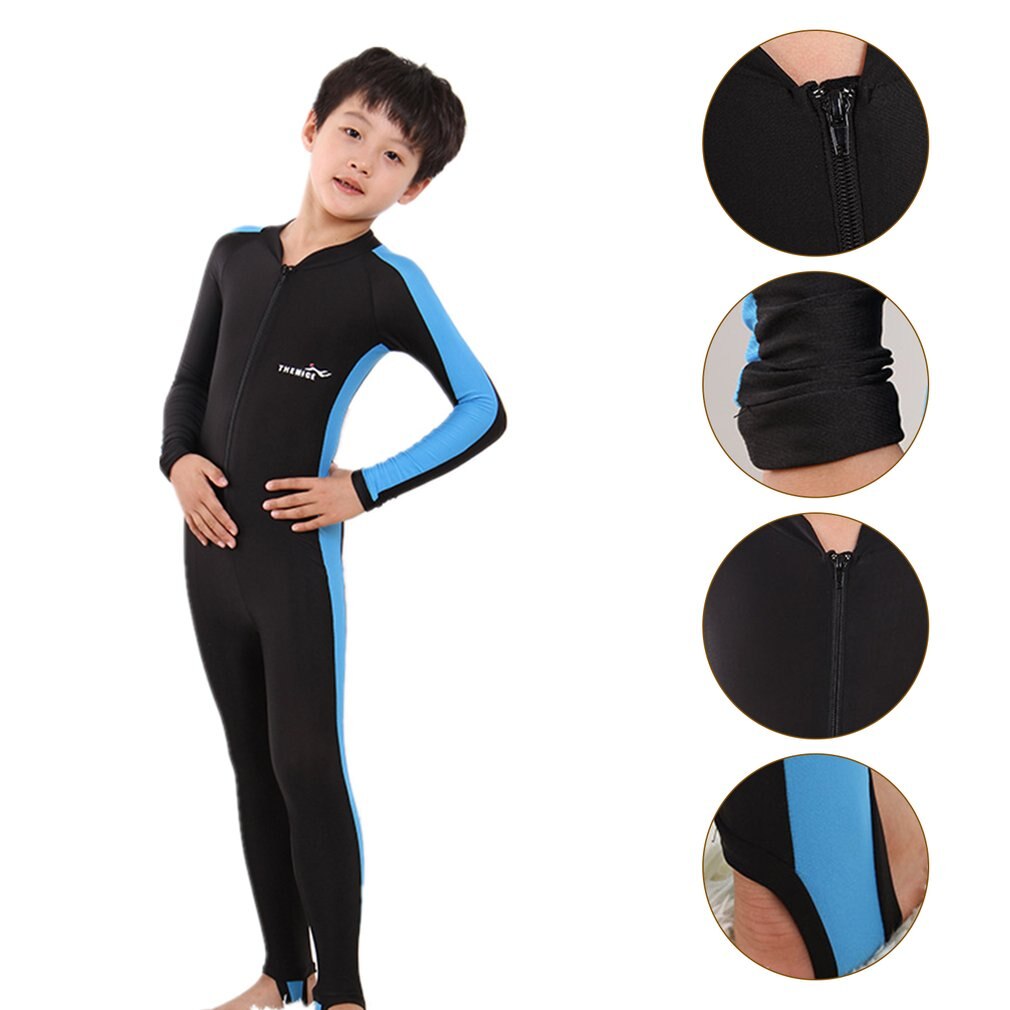 Kids Diving Suits 1mm Children Swimwear Long Sleeves Girls Boys Surfing Snorkeling Swimming Wetsuit Outdoor Water Sports