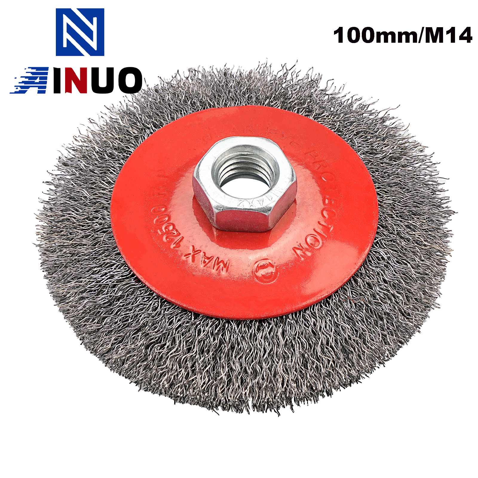 1PCS100mm Spazzola metallica Ruota Spazzola a filamento curvo Smerigliatrice angolare Utensile rotante per la rimozione della ruggine del metallo Pulizia delle sbavature Mola