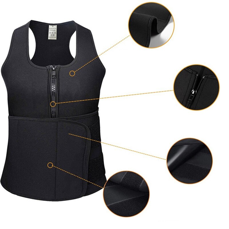 Chaleco de Fitness de para hombre, chaleco masculino de , corsé de vientre y cuerpo, corsé de Fitness sudoroso,