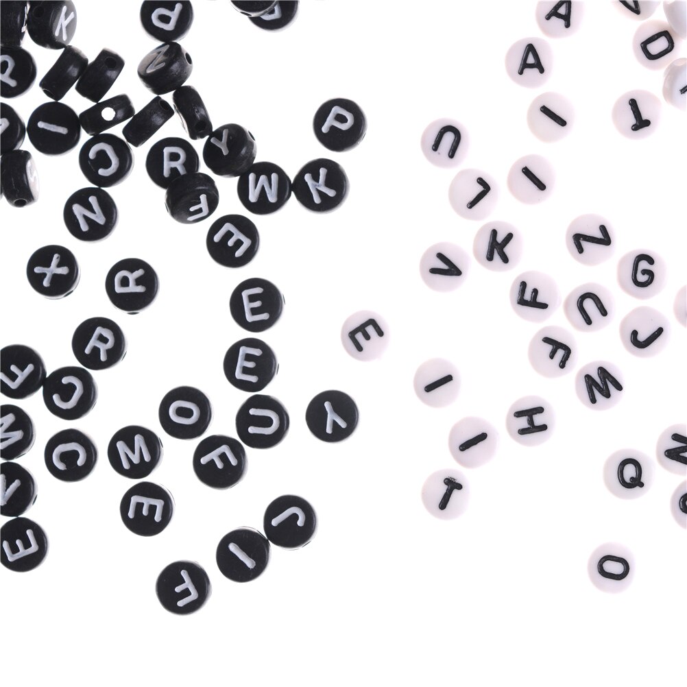 100pcs Alphabet Beads Acrylic Bead Letters DIY Letter Beads For Kids Educational Equipment