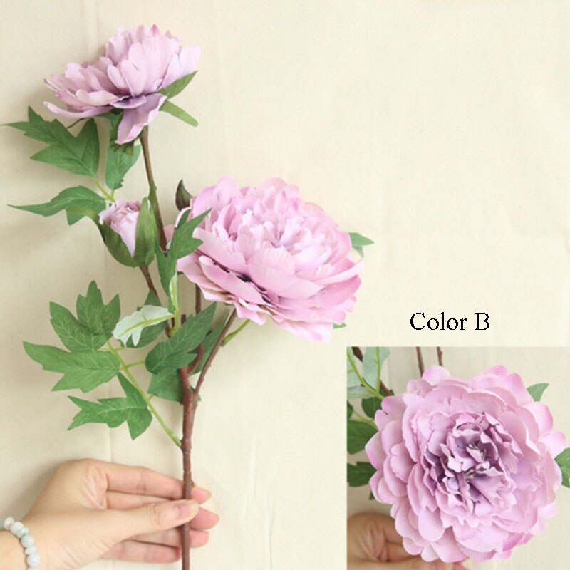 Flores artificiales de seda, ramo de flores de peonía, Hortensia nupcial, decoración, 2022: B